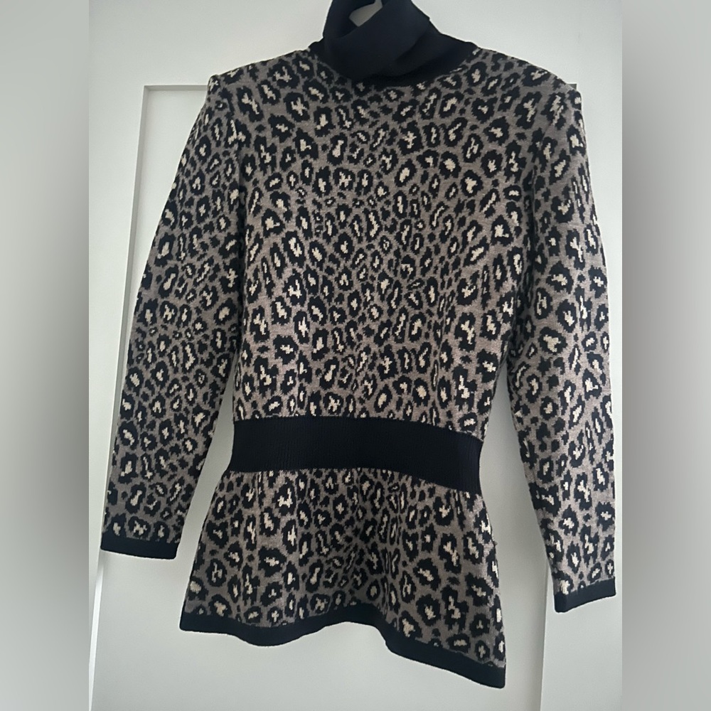 Valentino V Studio Leopard Print Sweater